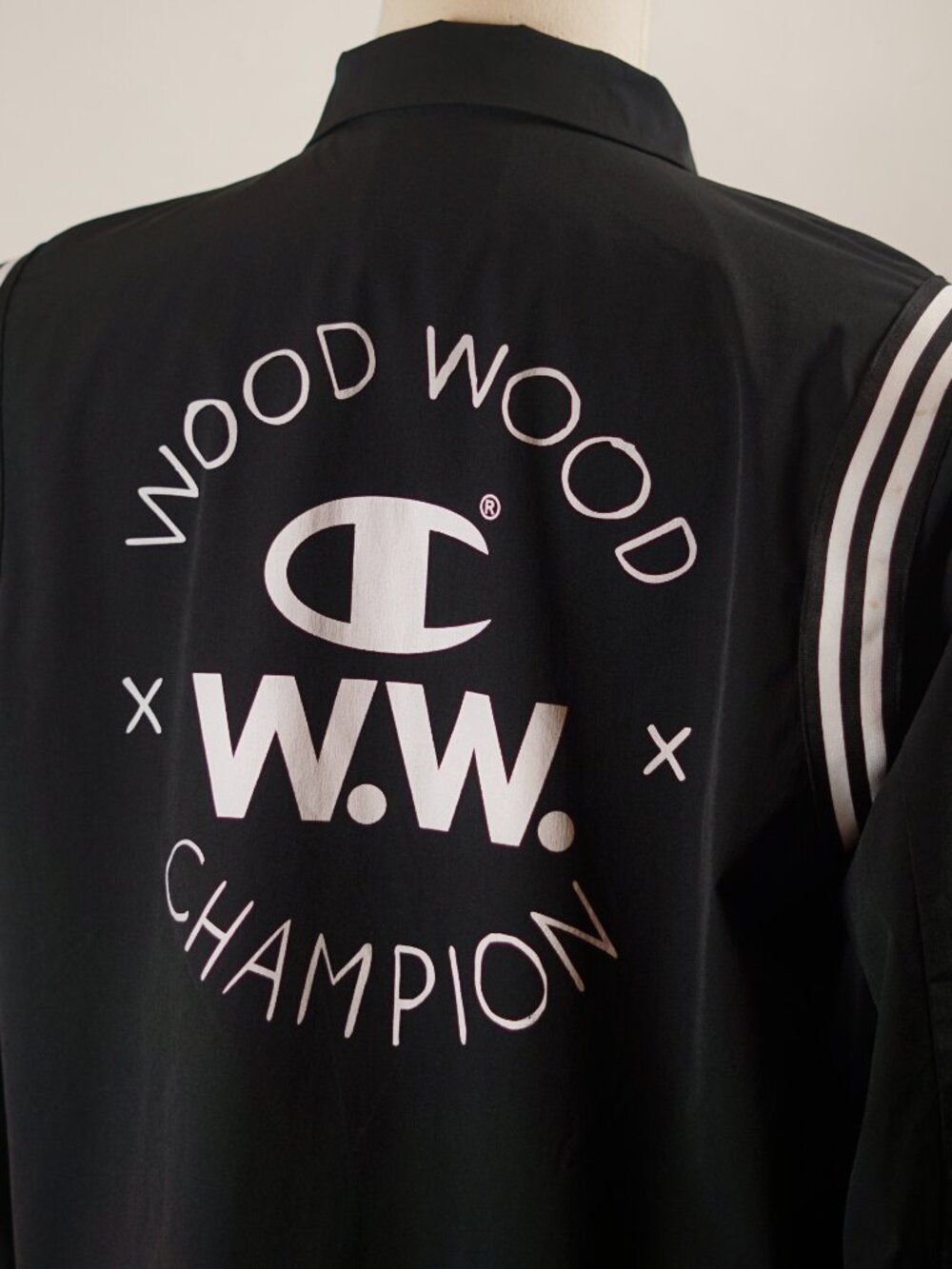 Wood Wood X Champion/ Coach Jacket / Varsity Windbreaker/ Size L - Picture 4 of 13